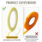 Xuniea 5 Rolls of Vinyl Tape Masking Tape Automotive Car Auto Paint for Curves, High Temperature Vinyl Low Tack (1/16 Inch, 1/8 Inch, 1/4 Inch, 1/2 Inch, 3/4 Inch,Yellow)