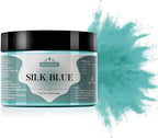 Mica Powder - 100g Mica Powder for Epoxy Resin - Metallic Color Pigment for Resin, Soap, Bath Bombs, Eye Shadow, Nails, DIY Crafting Projects etc. (Silk Blue)