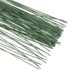 PATIKIL 20 Gauge 16" Floral Stem Wire, 100 Pcs Paper Wrapped Iron Artificial Flower Stem Accessories for DIY Bouquet Stem and Craft Decoration, Dark Green