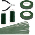 SONGZIMING Floral Arrangement Kit with Green Floral Tape, 22 Gauge Floral Wire Stems, 26 Gauge Paddle Floral Wire and Floral Wire Cutter for Bouquets banquets, Artificial Flowers