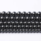 36pcs 12mm AAA Black Hematite Beads Crystal Energy Stone Healing Power Natural Stone Gemstone Round Loose Beads for Jewelry Making DIY Bracelets