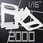1/16” Tile Leveling System Spacers 2000 PCS Tile Leveling Clips Kit Prevent Tile lippage Leveler Spacers for DIY Professional Ceramic Tile and Stone Installation (1/16 IN, 2000)
