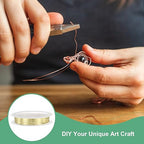0.7 mm/21 Gauge Copper Wire for Jewelry Making, 10.2FT Copper Beading Craft Wire for Jewelry/Weaving/DIY Crafting/Planting, Color-Retaining [3.1M, Light Golden]