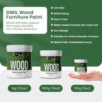 DWIL Matte Finish Furniture Paint - 5 Oz Wood Paint for Cabinets, Doors, Tables, and Dressers Refinishing - Water-Based, Non-Toxic & Odorless, Easy to Apply(Olive Green)-Trial Pack