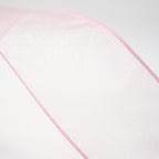 CT CRAFT LLC Sheer Organza Wired Ribbon 2.5" x 50Yards Pink for Wedding Chair Bow Flora Bouquet Gift Wrapping Christmas Tree Home Decor Wreath