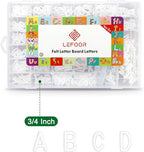 Letter Board Letters Only,698 PRE-Cut Characters (3/4 Inch,White) with Sorting Tray,Felt Letter Board Letters (Choice D)