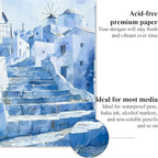 Watercolor Paper Pad, Watercolor Pad 9x12”, 300 GSM/ 140 lb Water Color Paper, 16 Sheets Cold Press - Painting, Drawing & Art Supplies for Adults & Kids, Watercolor Sketchbook for Wet & Dry Media.