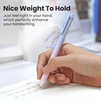 WRITECH Gel Pens Fine Point: 0.5mm Black Ink Retractable 4ct Smooth Writing No Bleed with Aesthetic Gradient Color Pen Barrel for Journaling Note Taking Sketching