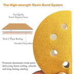 5-Inch 8-Hole Hook and Loop Sanding Discs 180-Grit Random Orbit Sandpaper, 50-Pack