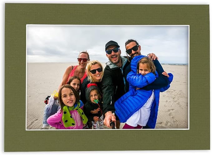 6x8 Mat for 8x10 Frame - Precut Mat Board Acid-Free Show Kit with Backing Board, and Clear Bags Dill Green 6x8 Photo Matte Made to Fit a 8x10 Picture Frame Matboard for Framing, Pack of 1 Mat