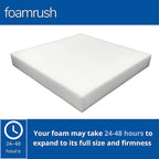 FoamRush 6" H x 24" W x 24" L Upholstery Foam Cushion High Density (Square Foam for Dining Chairs, Chair & Wheelchair Seat Cushion Replacement)