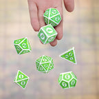 Coyeekn Polyhedral Dice DND Dice, 5 Sets of Dragons and Dungeons,RPG MTG Table Game Vintage Dice Carving Dice (35Pieces)