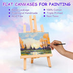 FUMILE Canvas Boards for Painting 5x7 Inch, 84 Pack Small Canvases Value Pack, Primed Acid-Free Blank Canvas Panels for Beginners & Artist, Painting Canvas for Classroom and Painting Parties., White