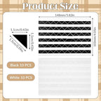 2040pcs 20 Sheets Self Adhesive Photo Corners, Clear PVC Picture Mounting Corners Stickers Black Photo Scrapbook Corner Stickers for Scrapbooking, Album, Journal, Memory Books