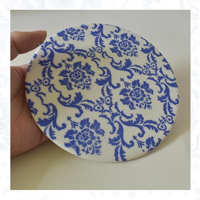 Decoupage Napkins Assorted Floral 27 Pack 9 Styles for DIY Crafting Birthday Party ， Decorative Decoupage Napkins Cocktail Paper ，Each Unfolded 13 Inch (Blue and White Floral)