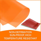 MECCANIXITY Colored Vellum Paper, 40 Sheet Orange Transparency 11.7 x 8.2 Printable Vellum Paper, Translucent Vellum Sheets for Printing Wedding Invitations, Ink Jet Laser Printer