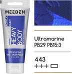 MEEDEN Acrylic Paint Ultramarine Blue: 100ml/3.38oz Heavy Body Acrylic Paint Tube Bundled with Additional Titanium White Color for Art Craft Painting