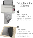 MyArtscape Graphite Transfer Paper, 20 Mixed Sheets - Wax Free - Erasable - Smudge-Free - Ideal for Drawing and Tracing - Premium Arts and Crafts Supplies