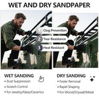 Sandpaper Assortment 120/220/400/600/800/1000/2000 Grit, 21 Sheets, 9 x 3.6 Inch Wet Dry Sand Paper, Hand Sanding Sheets for Wood Metal Automotive Sanding and Polishing
