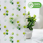 DKTIE Eucalyptus Leaves Stained Glass Window Film with Installation Tools, INS Style Window Privacy Film Decorative, Nordic Style for Home Decor (S541, 17.7'' x 78.7'')