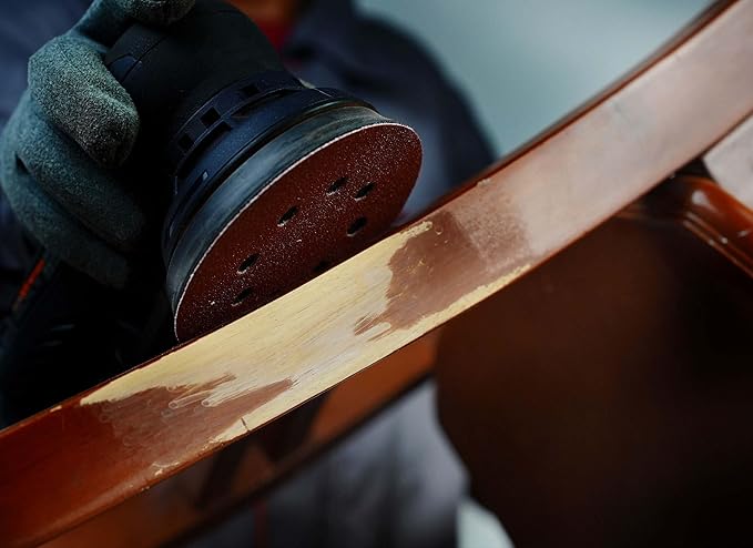 Sanding Disc 5 Inch 8 Hole, 100 Pcs Orbital Sanding Discs Hook and Loop, Sandpaper for Wood, 120 Grit Sand Paper for Random Orbital Sander