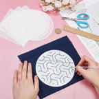 FREEBLOSS Sashiko Stencils - Geometric Embroidery Patterns for Drawing and Hand Quilting - 14x14cm