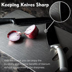 Titanium Cutting Board - 2 pack Titanium Cutting Boards for Kitchen,Double Sided Titanium Cutting Mat（7.67 * 11.81in）