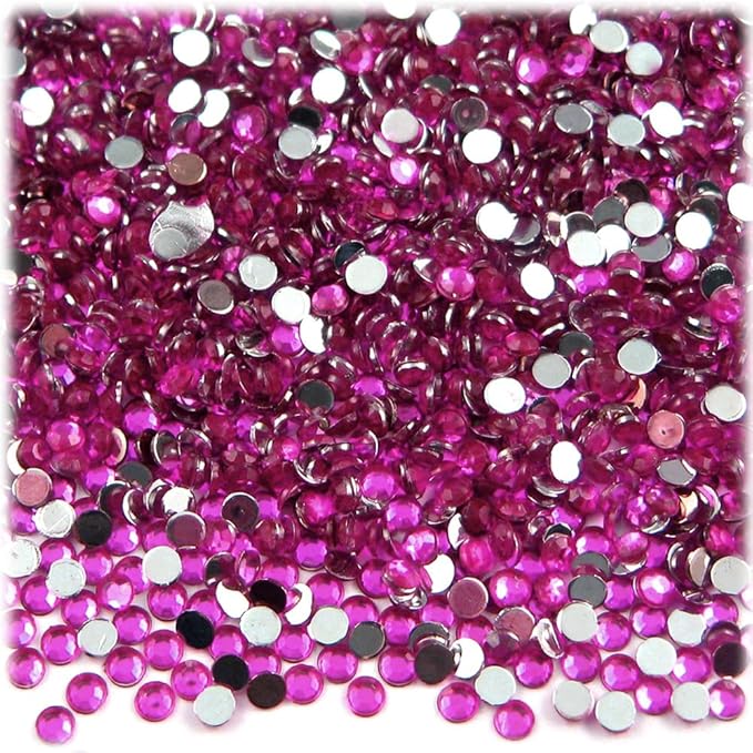 The Crafts Outlet 1,440pc Rhinestones Round 3mm (10ss) Flatback Light Orange