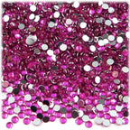 The Crafts Outlet 1,440pc Rhinestones Round 3mm (10ss) Flatback Hot Pink or Rose HPK