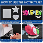 Blinginbox Hotfix Tape,Hot Fix Rhinestones Transfer Film Paper Iron on Rhinestones Transfer Paper.(10ft*12.6in)