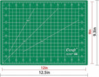 Ecraft Self Healing Sewing Mat - 9" x 12" Double Sided 5-Ply Cutting Mat for Craft, Sewing, Fabric,Quilting,Scrapbooking Project - Rotary Board Mats in Green/Black