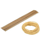 uxcell 50Pcs 2 Gauge Floral Wire, 15.75" Length Flower Stem Wires with 0.08" x 32.8ft Twine for Wreath Making, Flower Arrangement, Yellow