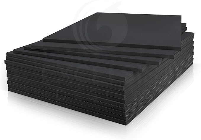 Black Foam Board 12 x 16 x 1/8" (3mm) Inch, 15 Pack Acid-Free Foam Core Poster Board Sheets for Art, Crafts, Presentation, Vision Board, Signboard, and Party Decorations