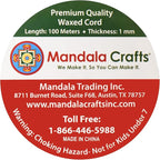 Mandala Crafts 1mm 109 Yards Gray Cotton Waxed Cord for Jewelry Making Bracelet Cord Waxed String - Beading String Thread Jewelry Cords for Necklaces String