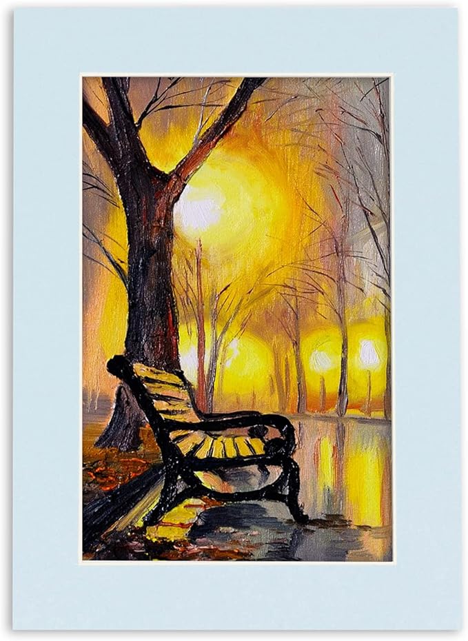 11x14 Mat for 8.5x11 Photo - Precut Baby Blue Picture Matboard for Frames Measuring 11 x 14 Inches - Bevel Cut Matte to Display Art Measuring 8.5 x 11 Inches - Acid Free Pack of 25 MATS