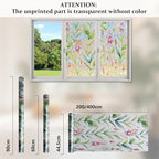 Donox Decorative Window Privacy Film, 3D Floral Stained Glass Window Film Static Cling Rainbow Privacy Sticker for Glass Door Heat Control Anti UV, No Adhesive (Gladiolus,17.5 x 157.4 inches)