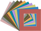 6x8 Mat for 8x10 Frame - Precut Mat Board Acid-Free Show Kit with Backing Board, and Clear Bags Mixed Colors 6x8 Photo Matte Made to Fit a 8x10 Picture Frame Matboard for Framing, Pack of 25 Mats