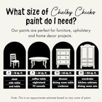 Chalky Chicks All-in-One Chalk Paint for Furniture or Cabinet - 8 Fl Oz - Matte Finish Salt Flats (Off White) for Metal, Wood Furniture Paint - No Sanding All-in-One for Home Decor & Crafts, USA Made