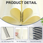 Yahenda 72 Pcs Spiral Notebook Bulk A5 Journal Lined 8.3'' x 5.5'' Writing Composition Paper Small Notepad Subject Notebook for Students Office Business Back to School Supplies (Deep Blue)