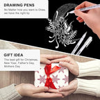 RVOGJP White Gel Pen Set, 3 Pack, 1mm Gel Ink Pens Opaque White Archival Ink Pens for Black Paper Drawing, Sketching, Illustration, Card Making, Bullet Journaling