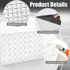 1pcs Diamond Plate Sheet Metal Heavy Duty Tread Aluminum Sheet Diamond Tread Plate for Wall Covering, Cargo Trailer, RV and More (9'' X 12'' X 0.08'',Silver)