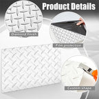 1pcs Diamond Plate Sheet Metal Heavy Duty Tread Aluminum Sheet Diamond Tread Plate for Wall Covering, Cargo Trailer, RV and More (12'' X 16'' X 0.08',Silver)