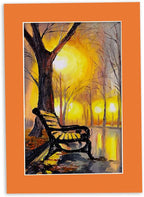 5x7 Mat for 8.5x11 Frame - Precut Mat Board Acid-Free Orange 5x7 Photo Matte Made to Fit a 8.5x11 Picture Frame, Premium Matboard for Family Photos, Show Kits, Art, Picture Framing, Pack of 25 Mats
