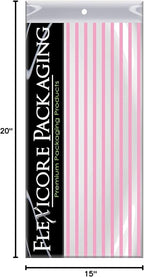 Flexicore Packaging Light Pink Pin Stripe Print Gift Wrap Tissue Paper Size: 15 Inch X 20 Inch | Count: 10 Sheets | Color: Light Pink Pin Stripe