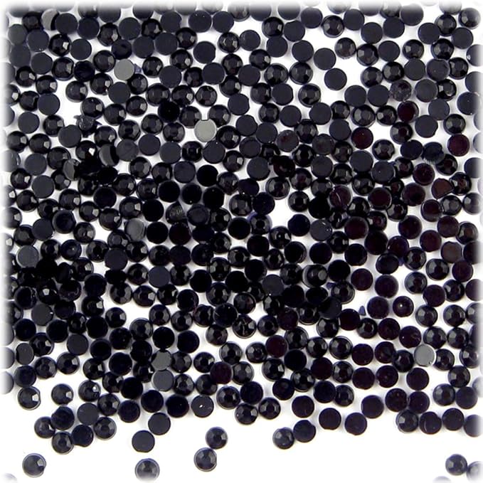 The Crafts Outlet 1,440pc Rhinestones Round 3mm (10ss) Flatback Hot Pink or Rose HPK