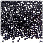 The Crafts Outlet 1,440pc Flatback Acrylic Rhinestones Round 3mm (10ss) Jet Black