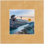 8.5x11 Mat Bevel Cut for 7x9 Photos - Acid Free Beige Suede Precut Matboard with Backing Board and Crystal Clear, Self Seal Photo Mat Bag - for Pictures, Photos, Framing - 4-ply Thickness