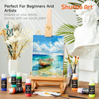 Shuttle Art Acrylic Paint Set, 36 Colors Acrylic Paint with Brushes & Palette, 2oz/60ml Bottles, Rich Pigments Non-toxic for Artists Kids & Adults, Painting on Canvas Rock Ceramic Wood