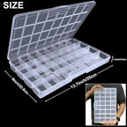 DUOFIRE 32 Grids Bead Organizer, Craft Organizers and Storage with Fixed Compartment, Plastic Bead Storage for Jewelry Beads Earring Tool Fishing Hook Small Accessories