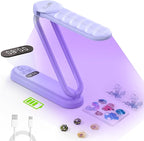 PPESULK Cordless UV Light for Resin Curing, 3000mAh Rechargeable Fast UV Light with 34 Beads and LCD Timer Display, Portable UV Resin Curing Machine for Resin Molds, Jewelry Making, DIY Crafts